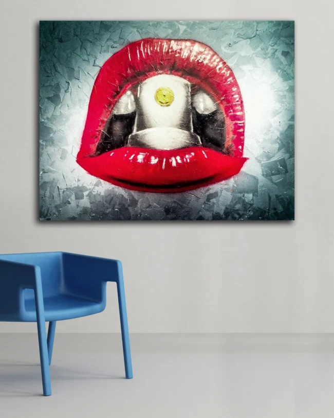A canvas picture Lips by Kin Luca, created in 2006