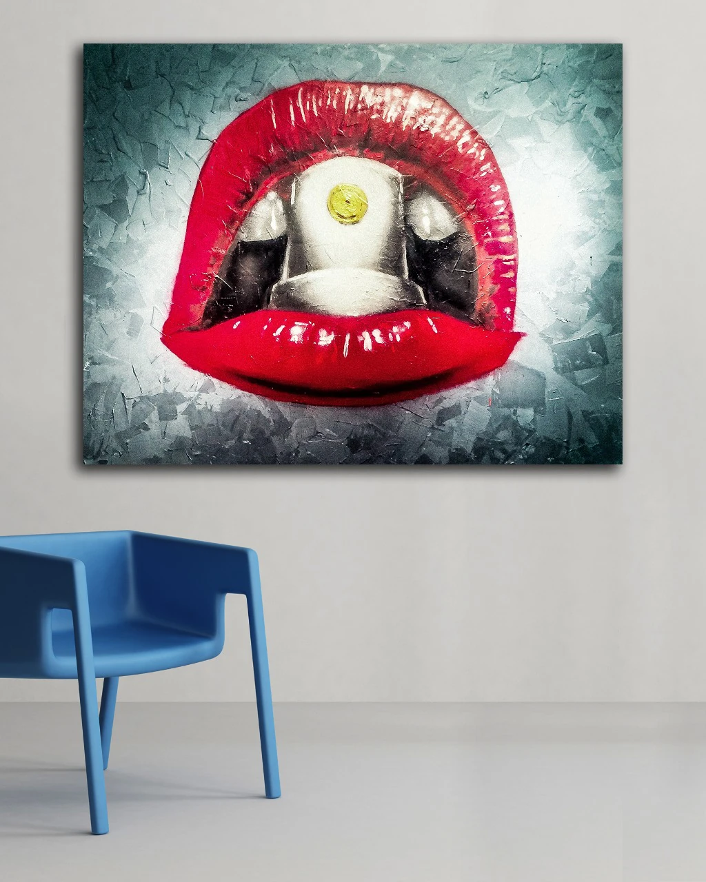 A canvas picture Lips by Kin Luca, created in 2006