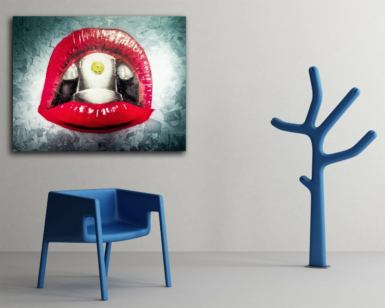 A canvas picture Lips by Kin Luca, created in 2006