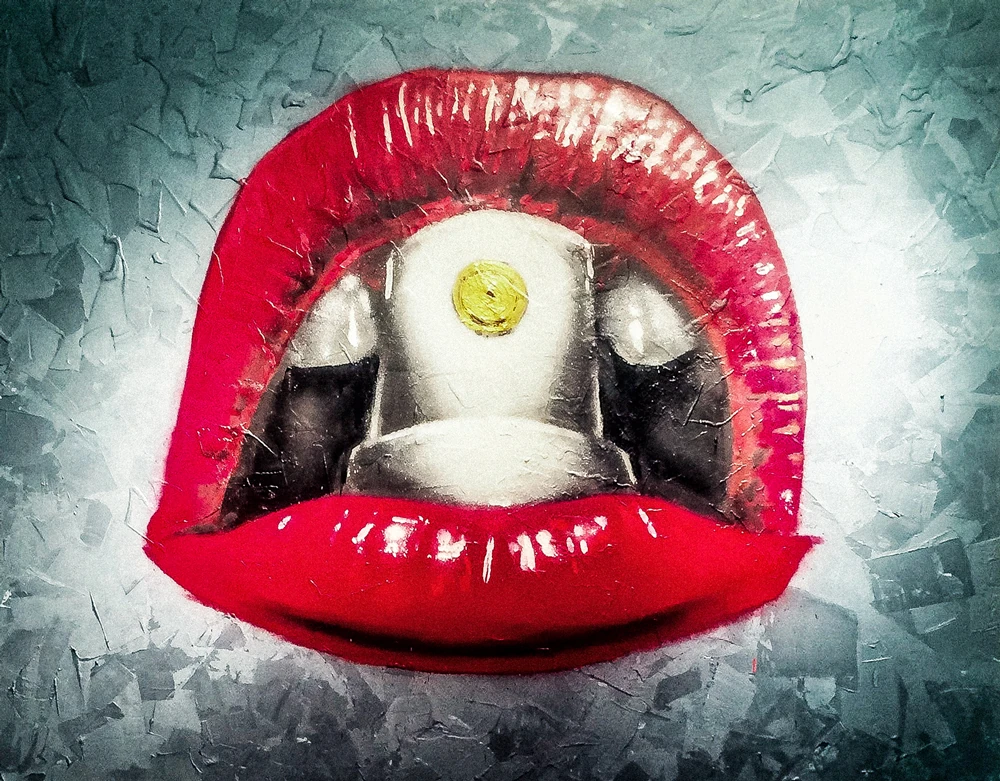 A canvas picture Lips by Kin Luca, created in 2006