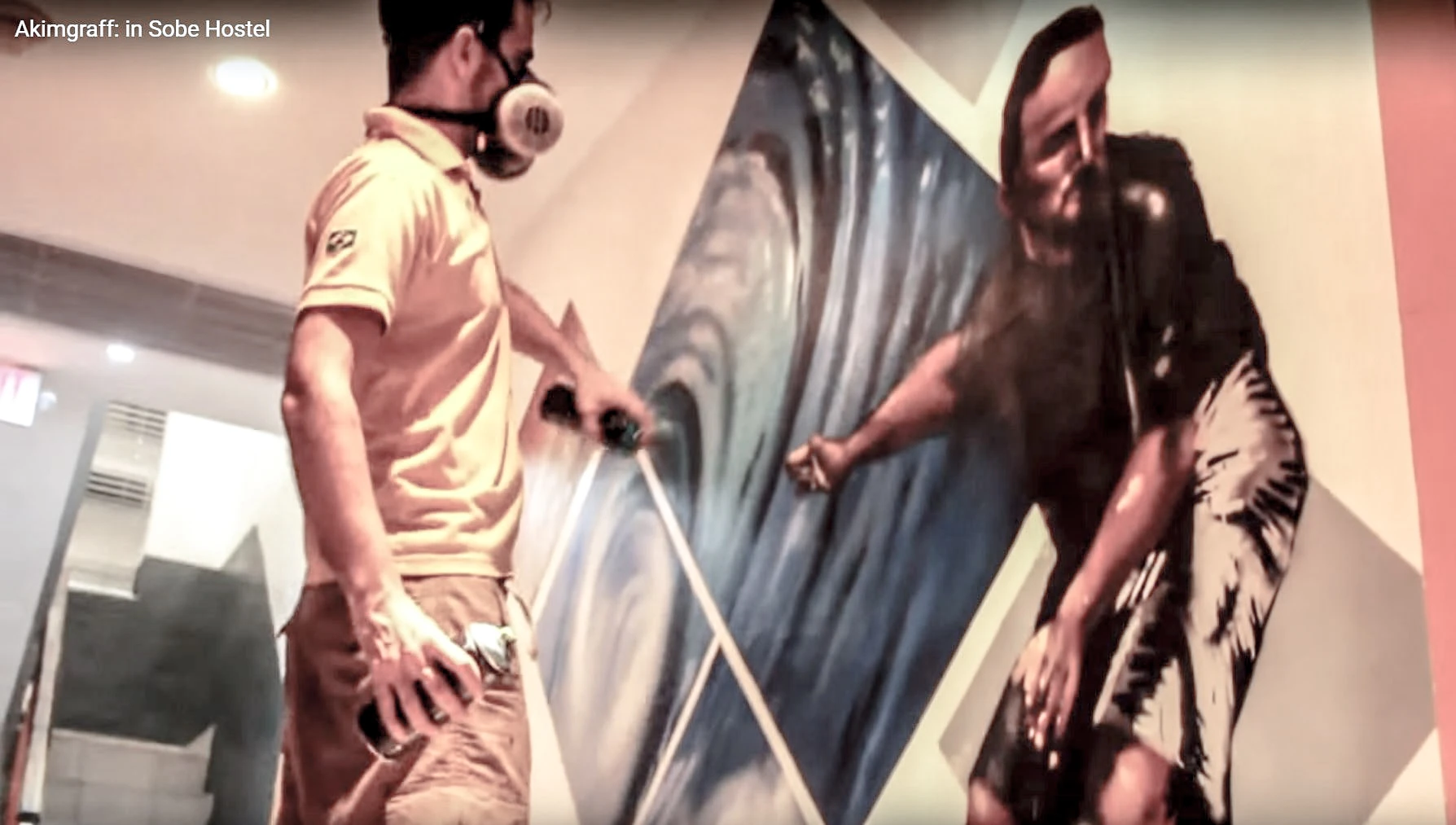 Commission art by Kin for Sobe Hostel – Miami Beach (Part 2), created in 2017