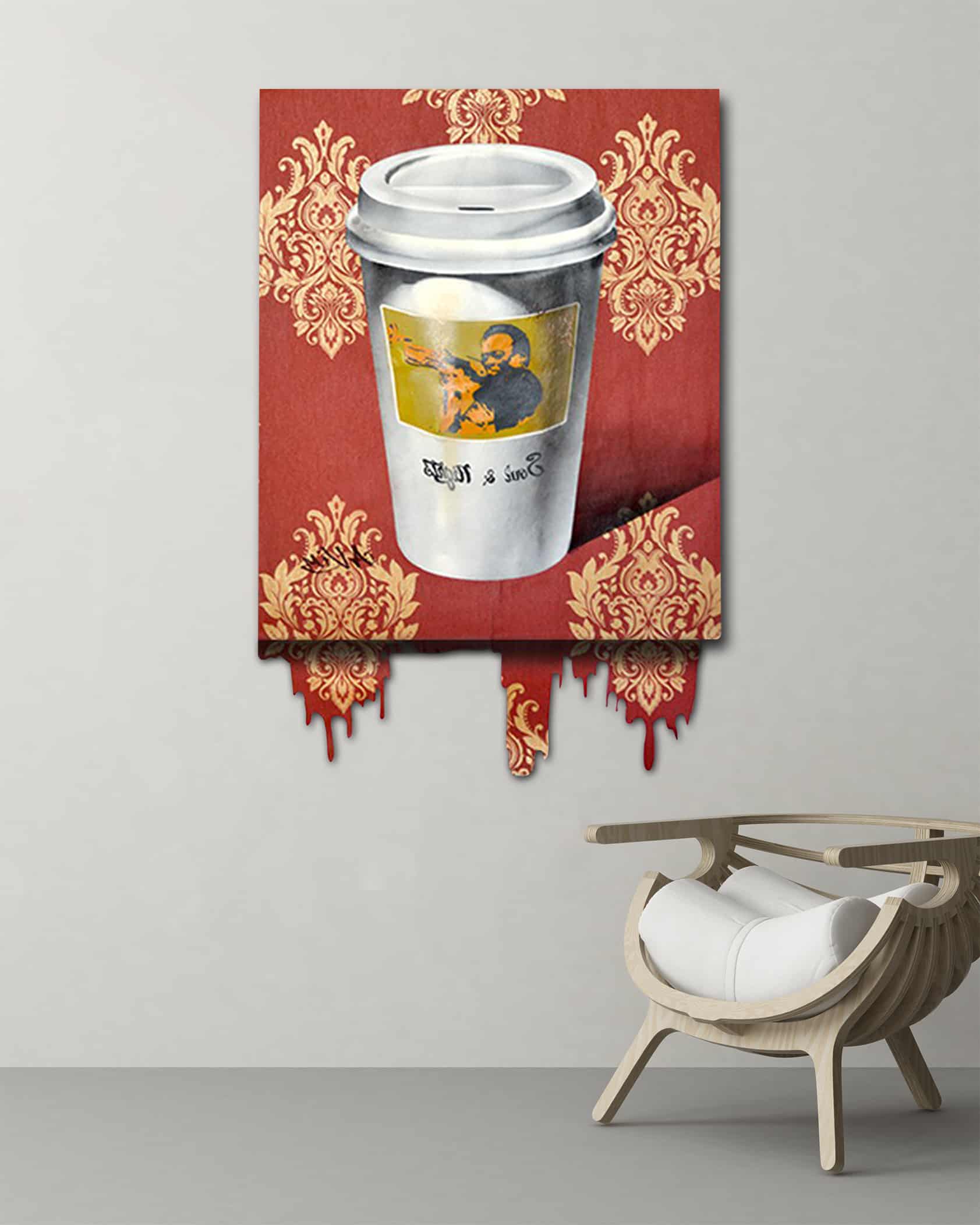 Canvas painting by Kin, Soul n Nights created for Miami POP, 2006.