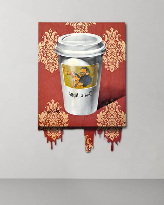 Canvas painting by Kin, Soul n Nights created for Miami POP, 2006.