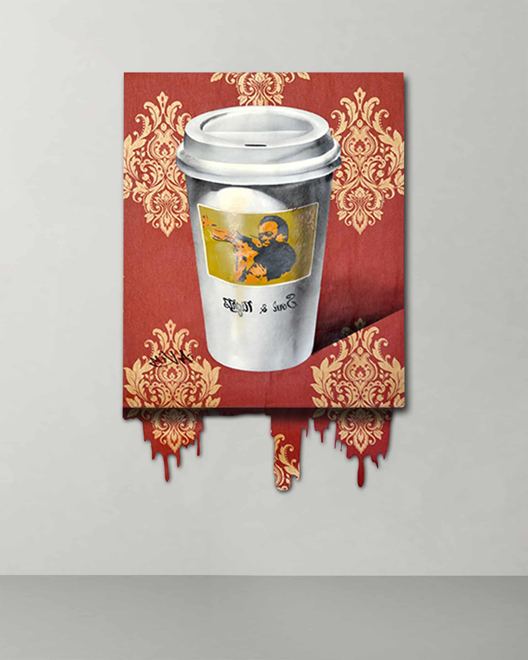 Canvas painting by Kin, Soul n Nights created for Miami POP, 2006.