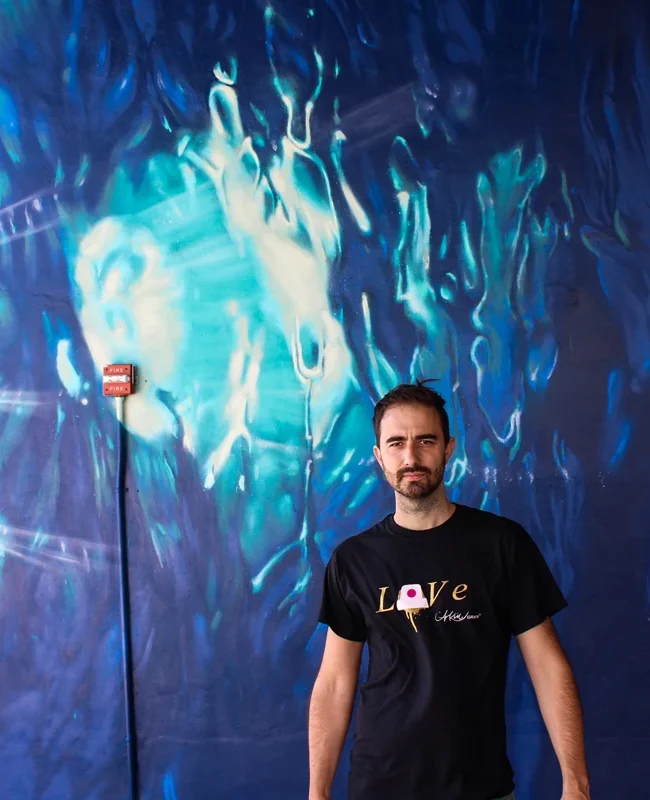 Outdoor wall art by Kin created for 1 Hotel - Miami Beach in 2004