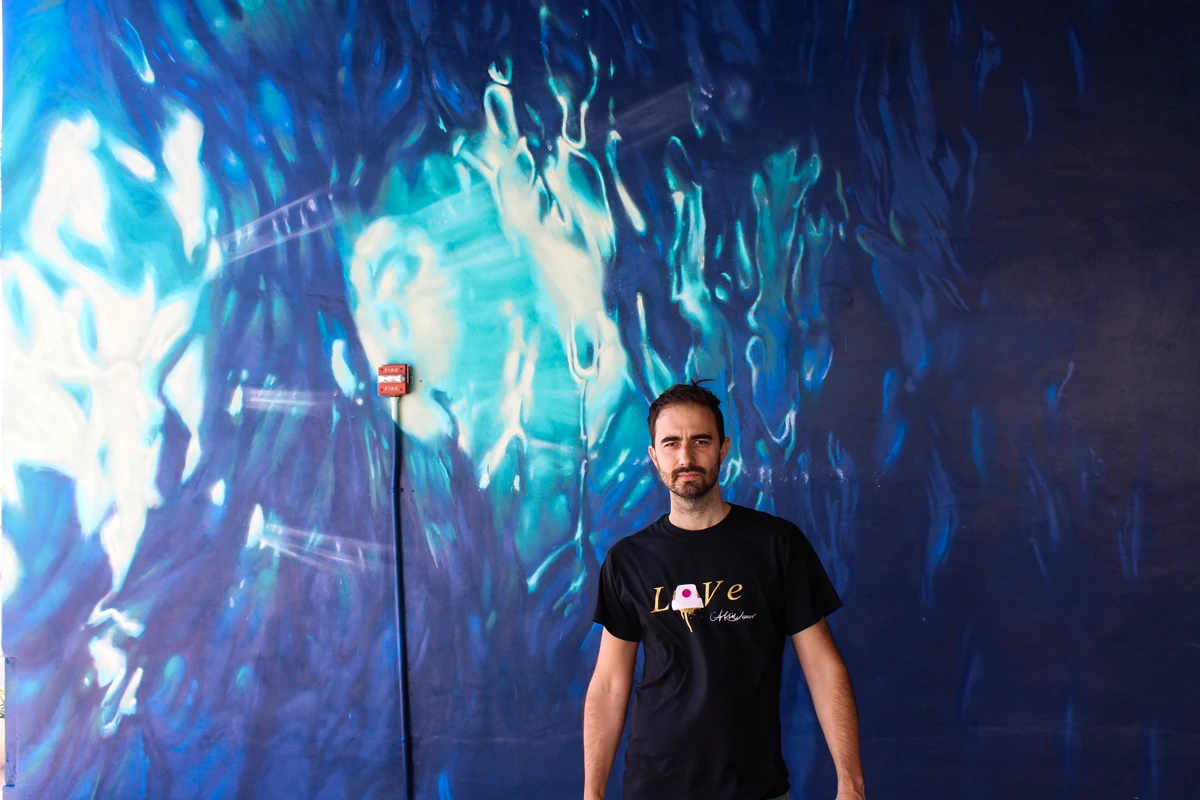 Outdoor wall art by Kin created for 1 Hotel - Miami Beach in 2004