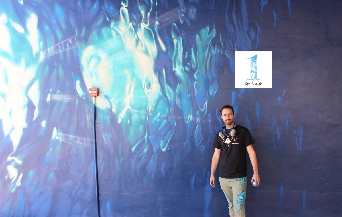 Outdoor wall art by Kin created for 1 Hotel - Miami Beach in 2004