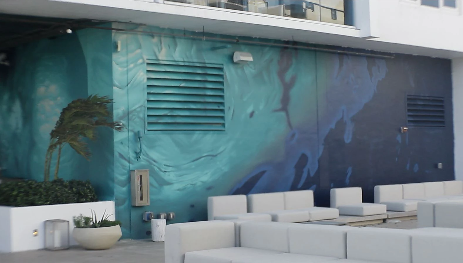 Outdoor wall art by Kin created for 1 Hotel - Miami Beach in 2004