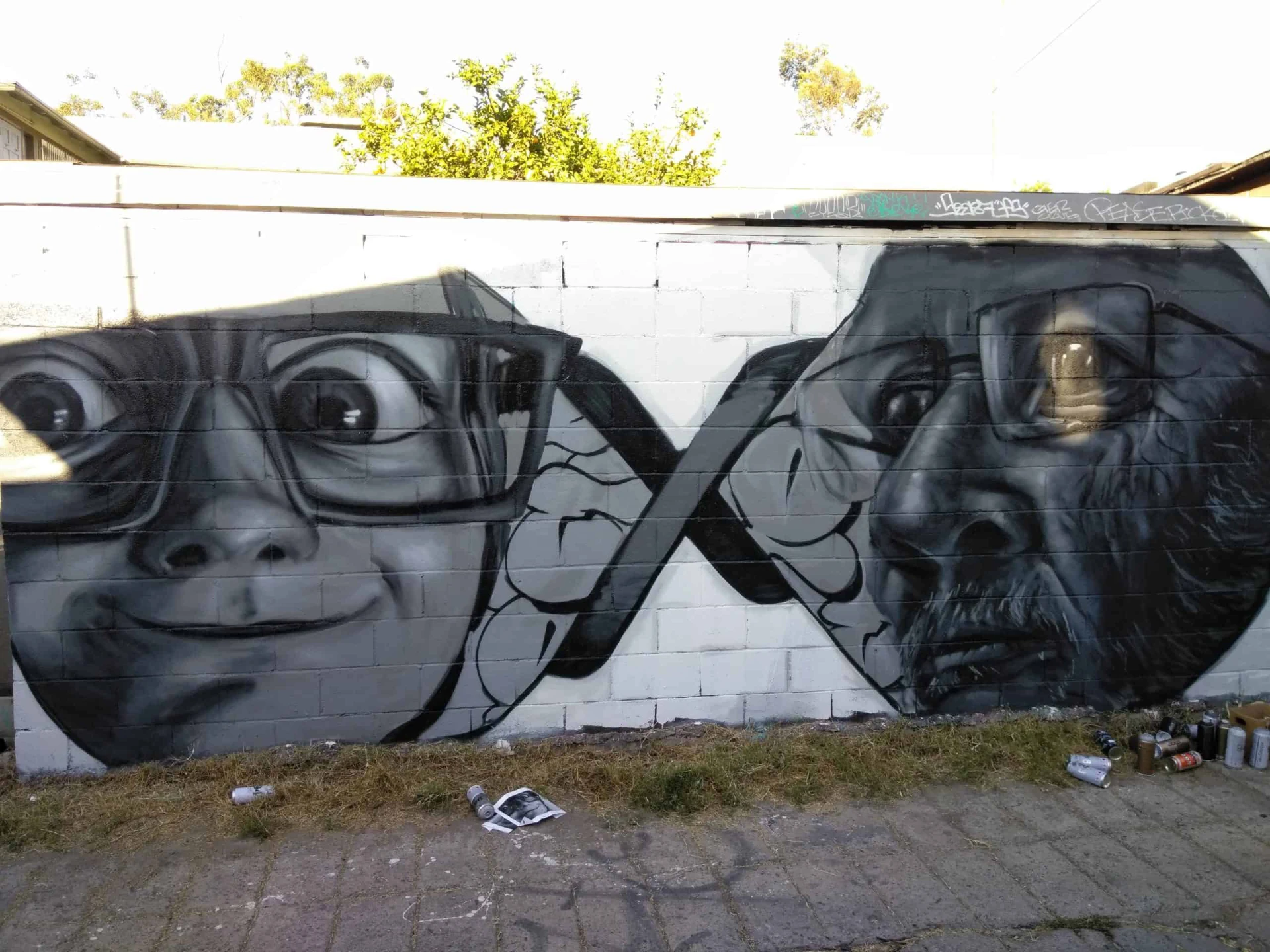 Street art by Kin, Child & Adult, LA Exhibition in Korea Town, 2018