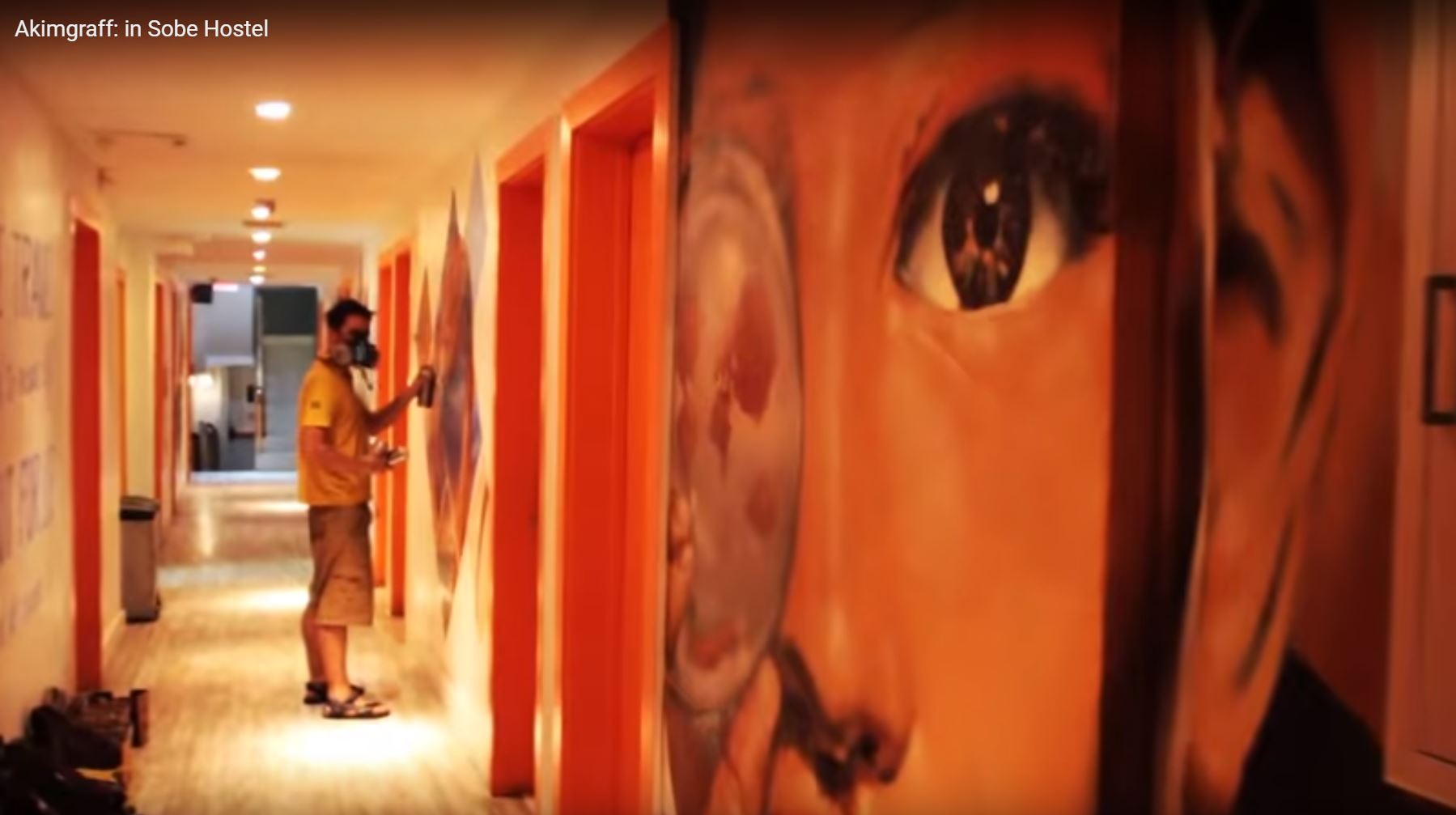 Commission artwork for SoBe Hostel – Miami Beach, 2017 created by Kin