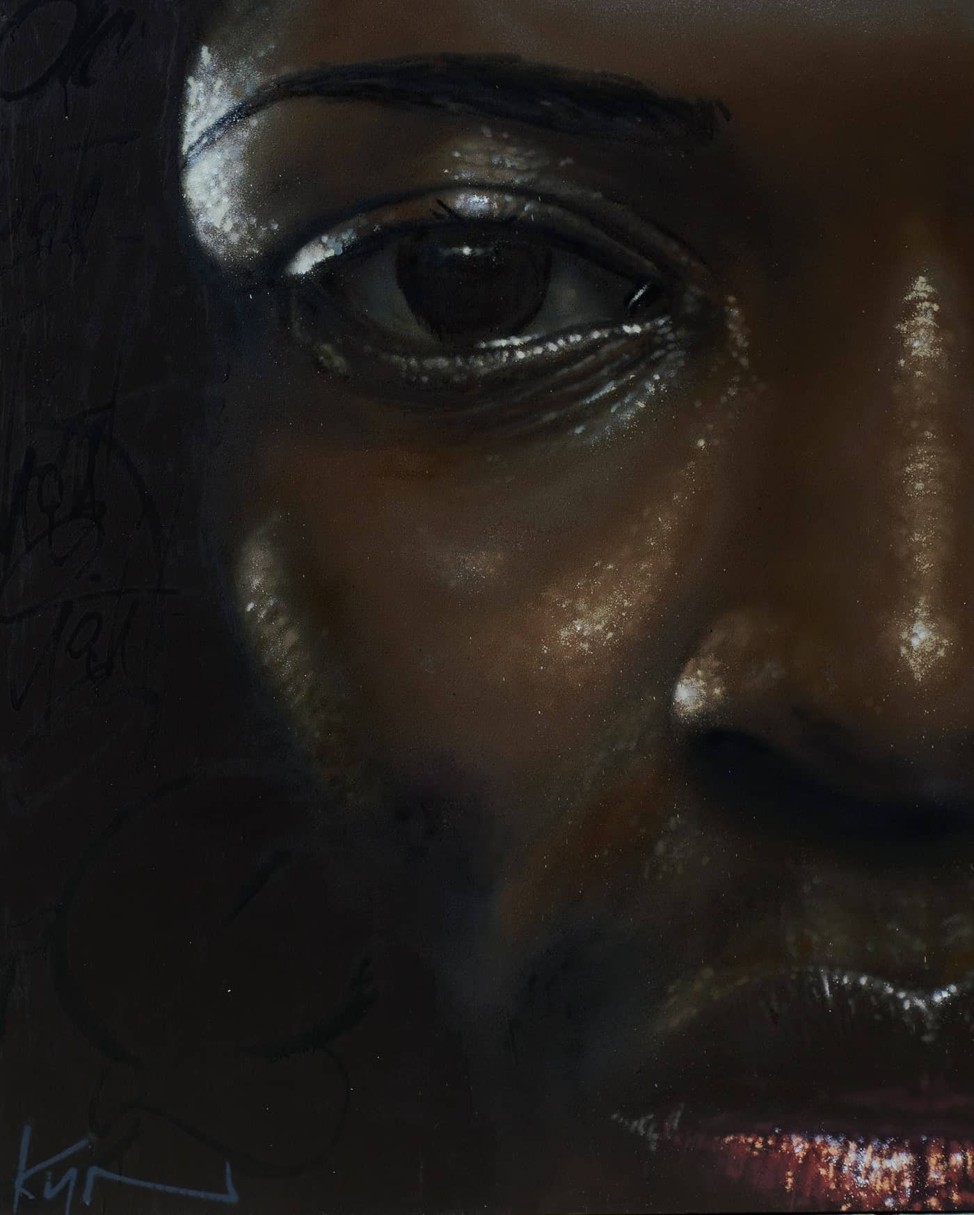 Painting on canvas by Kin: Light – Roots are not a Crime