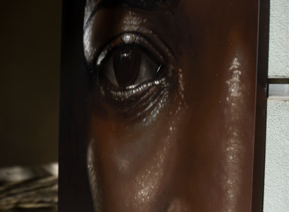 Painting on canvas by Kin: Light – Roots are not a Crime