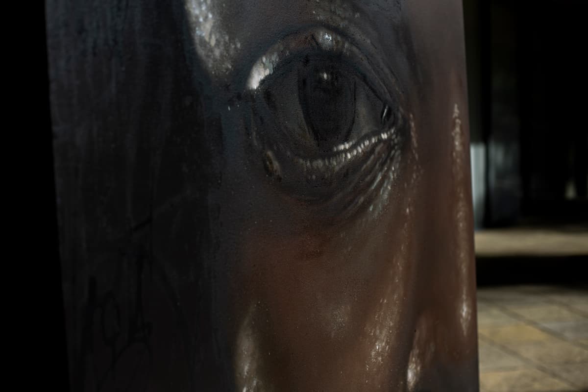 Painting on canvas by Kin: Light – Roots are not a Crime