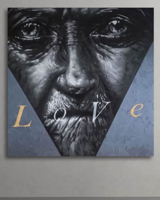 Picture on canvas by Kin: Love – Roots are not a Crime