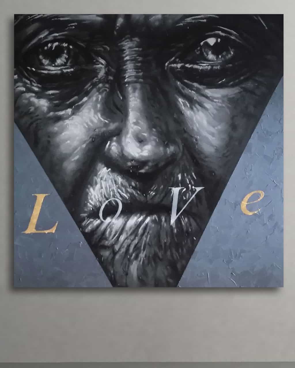 Picture on canvas by Kin: Love – Roots are not a Crime