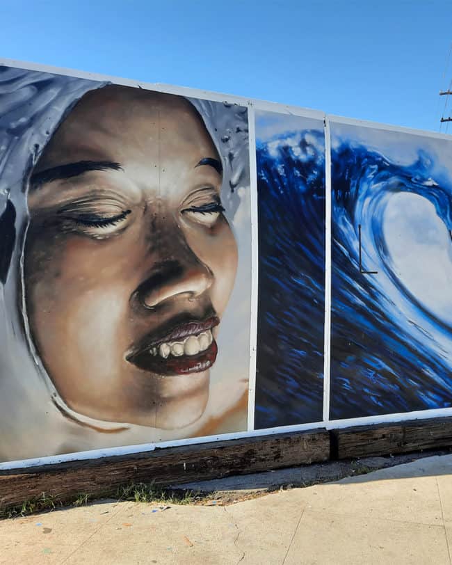 Wall painting by Kin, Love Wave, 2020