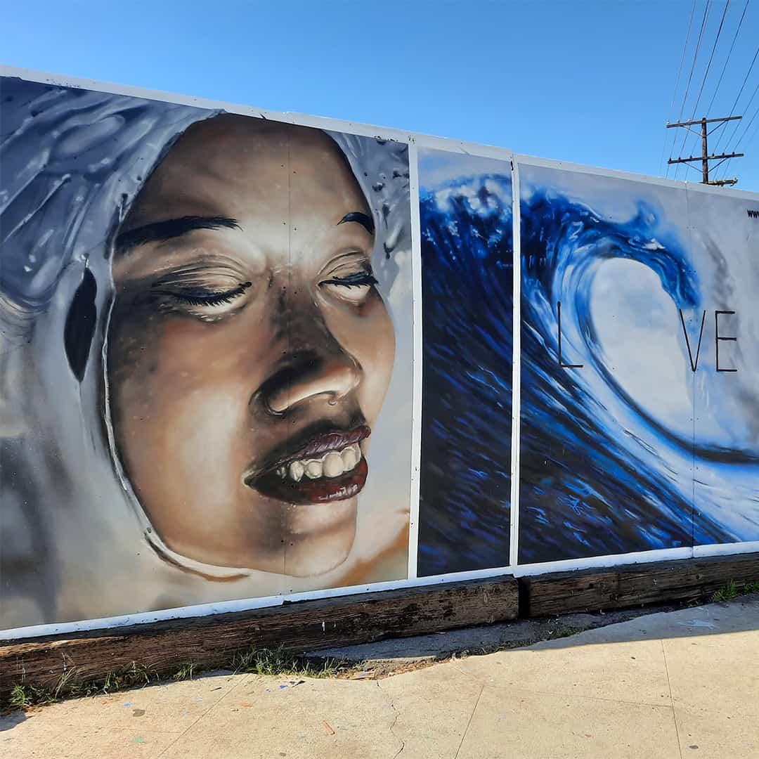 Wall painting by Kin, Love Wave, 2020