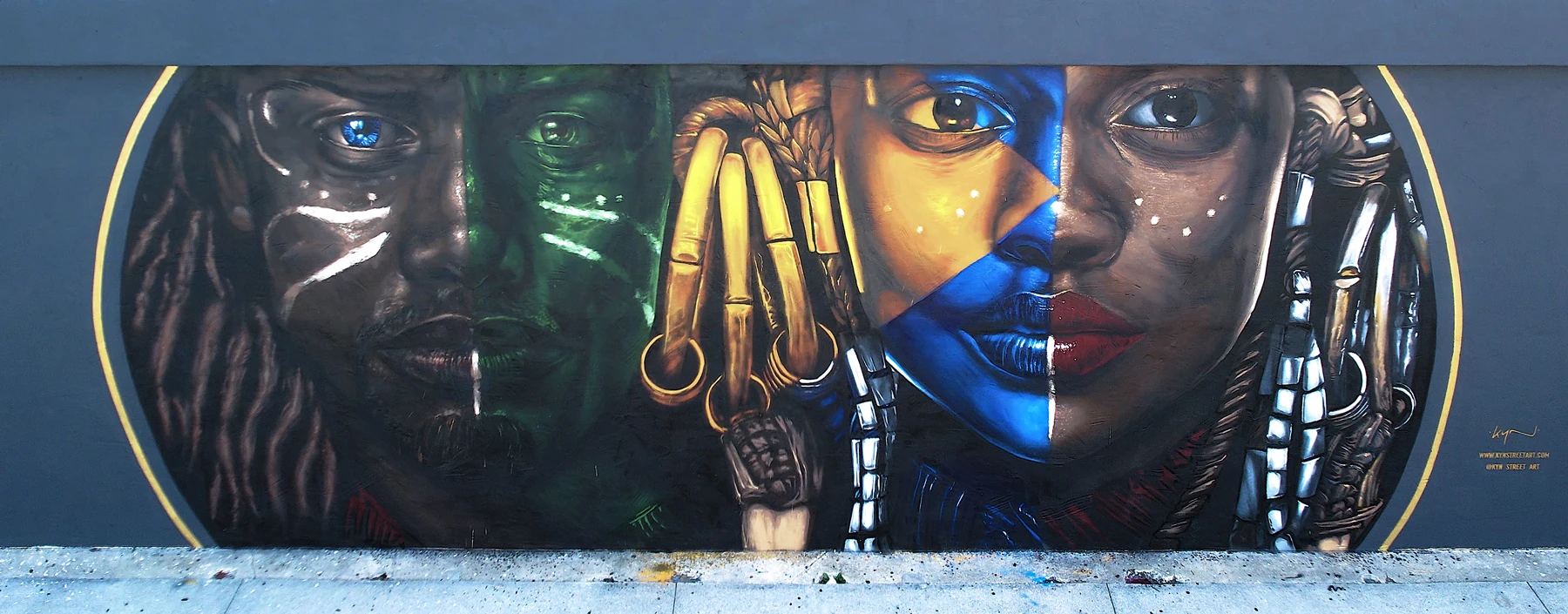 Mural artwork by Kin, Origin (Roots), 2021.
