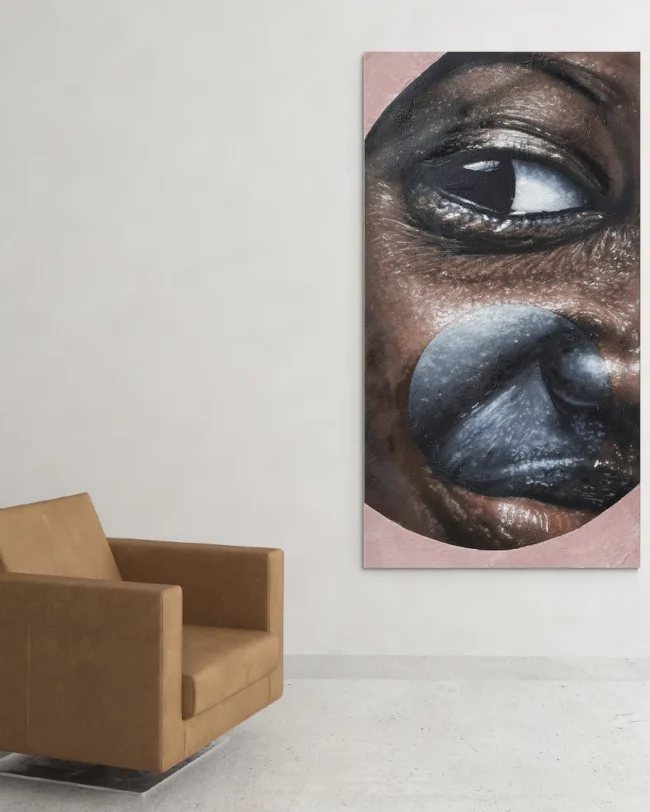 Drawing on canvas by Kin, Love Energy, 2021: