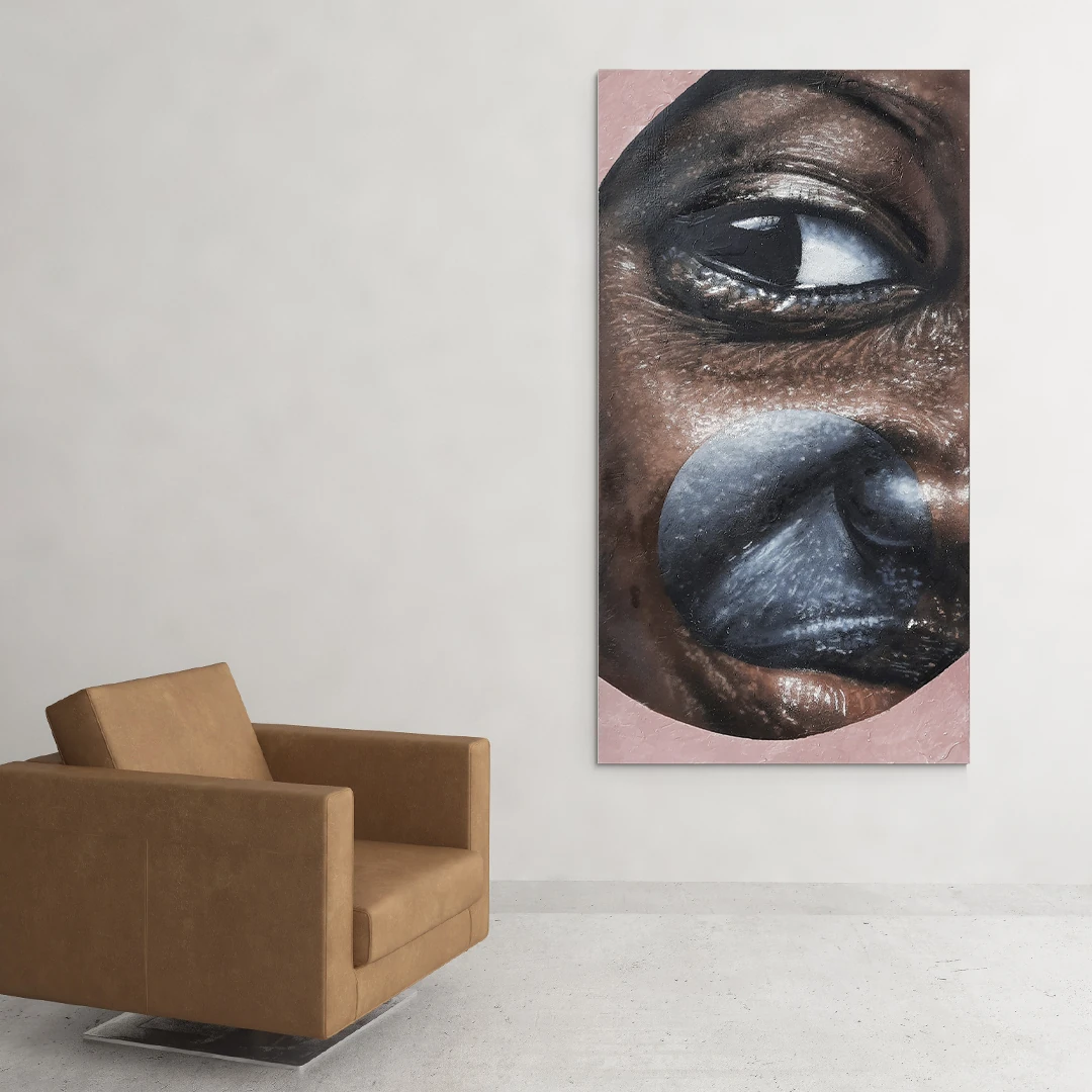 Drawing on canvas by Kin, Love Energy, 2021: