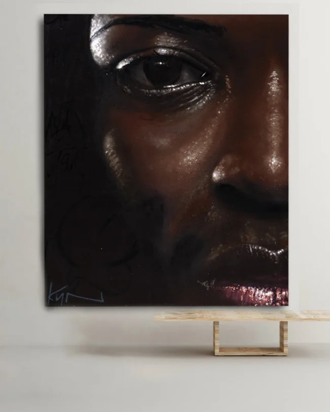 Painting on canvas by Kin, Light – Roots are not a Crime, 2020