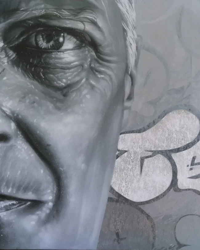 Artwork on canvas: Believe – Roots are not a Crime